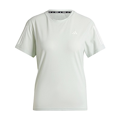 Adidas OTR B Tee [IN1593] 女 短袖 上衣 運動 慢跑 路跑 反光 訓練 吸濕排汗 透氣 淺灰綠