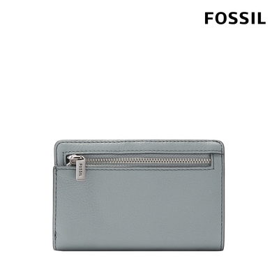 FOSSIL Liza 輕巧型真皮短夾-煙燻藍灰SL7986180 | 中夾/短夾 