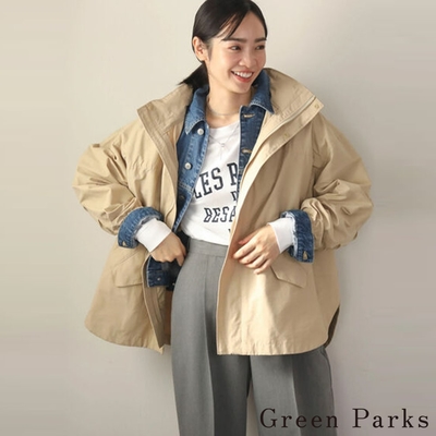 Green Parks 2Way防潑水可收連帽拉鍊夾克