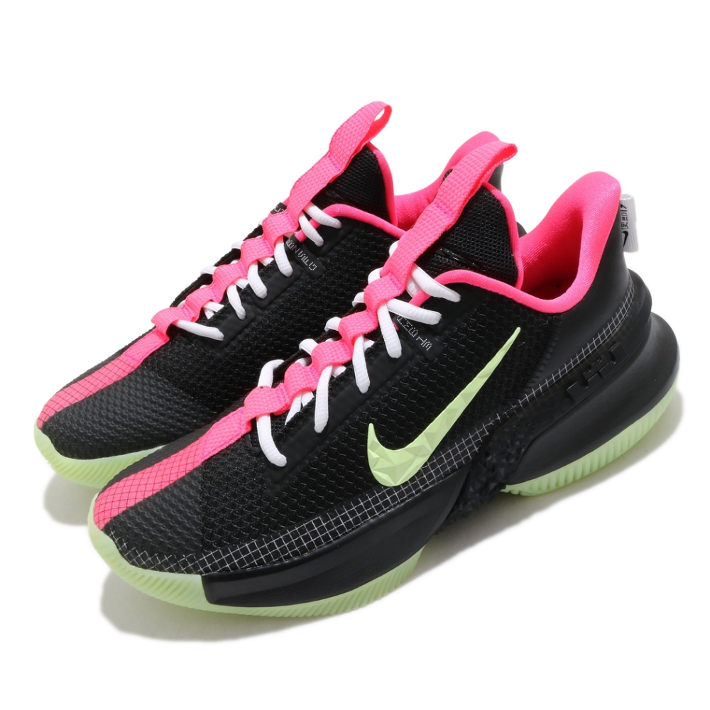 Nike 籃球鞋 Ambassador XIII 運動 男鞋 明星款 LBJ 避震 包覆 夜光底 球鞋 黑 綠 CQ9329001