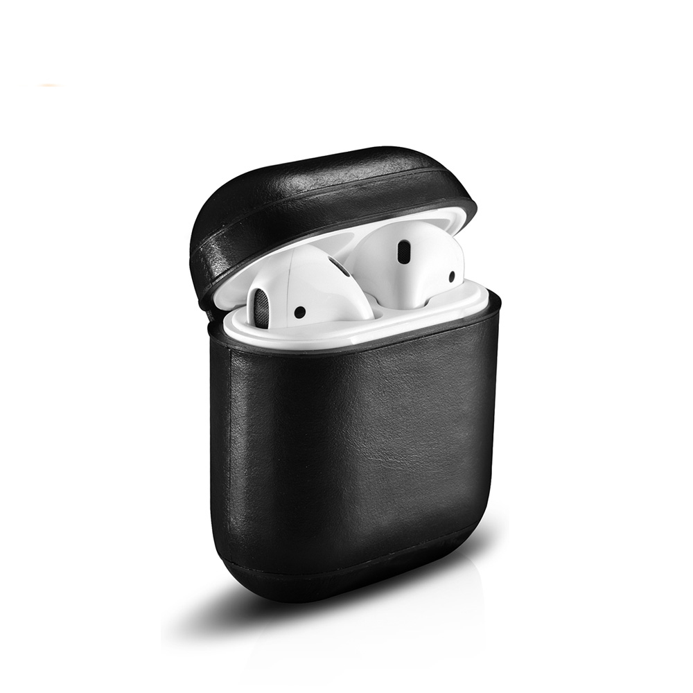 ICARER 復古系列 AirPods 金屬環扣 手工真皮保護套