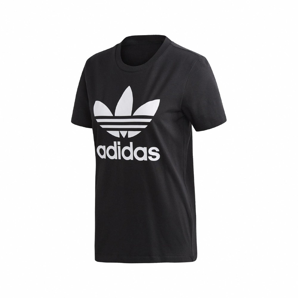 adidas T恤 Trefoil Tee 運動休閒 女款 愛迪達 三葉草 基本款 百搭 圓領 棉質 黑 白 FM3311