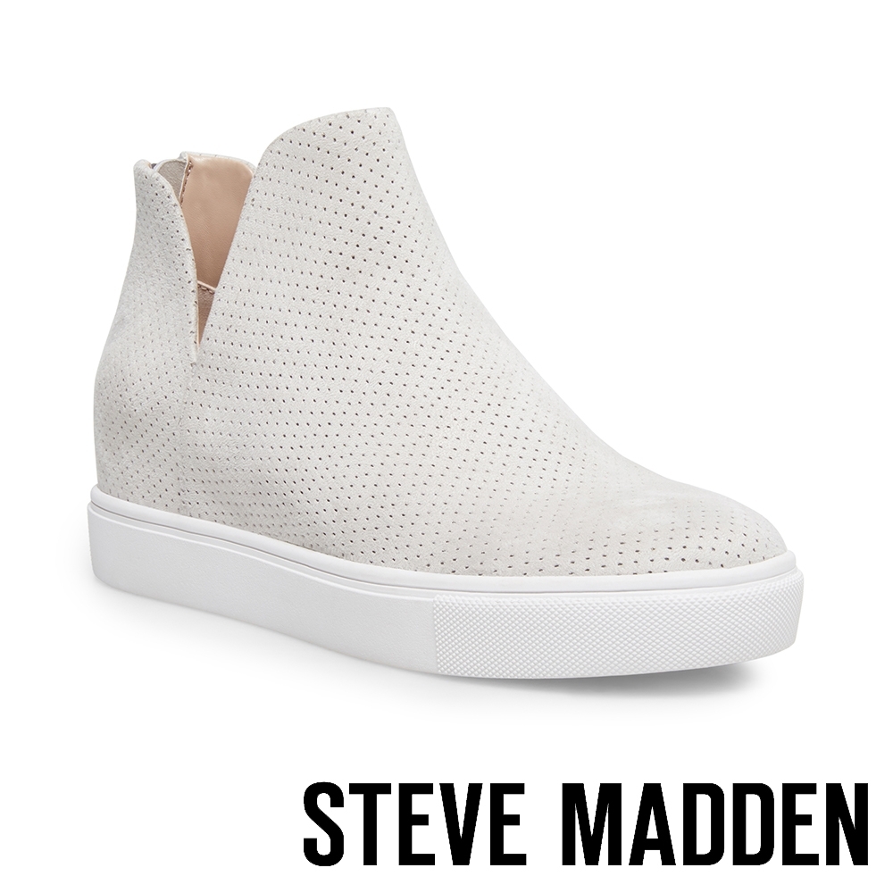 STEVE MADDEN-GEORGIE 花漾清新鏤空內增高休閒鞋-米色