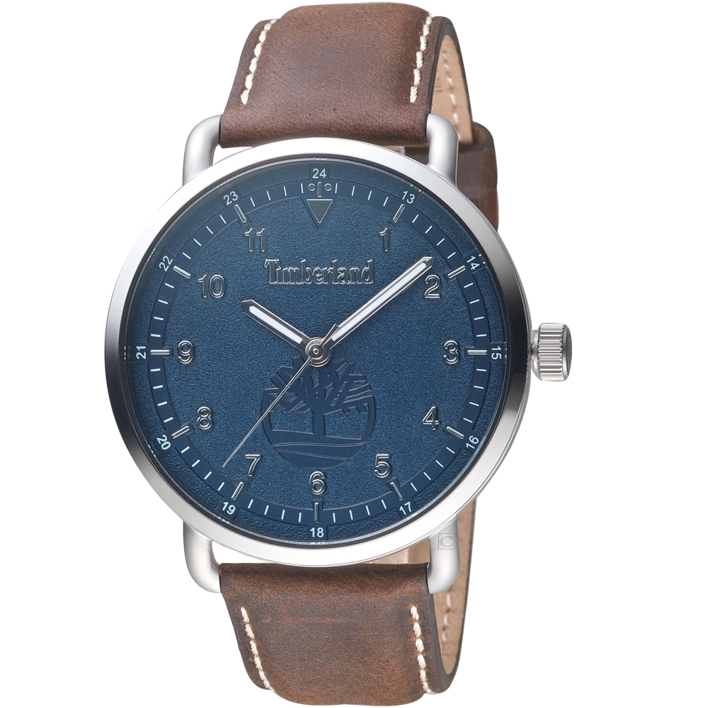 Timberland經典簡約時尚手錶(TBL.15939JS/03)-藍