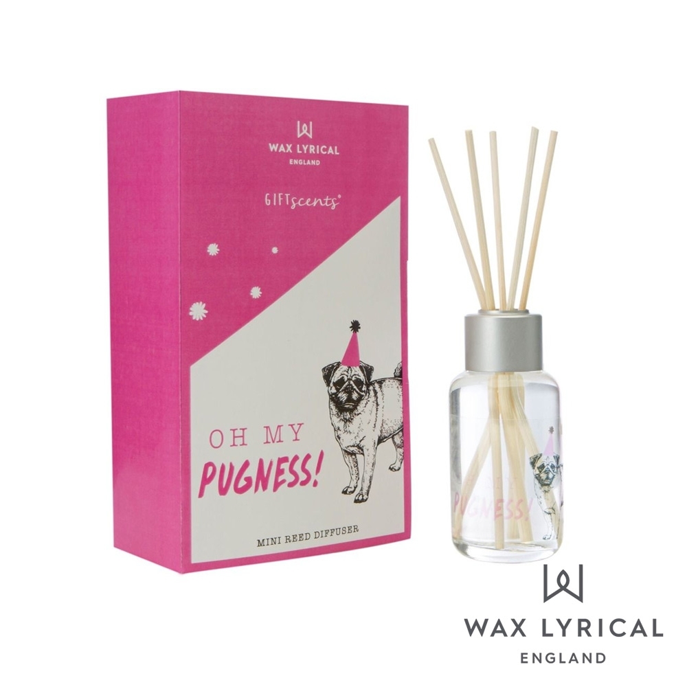 英國 Wax Lyrical Giftscents 禮品話語系列 室內擴香瓶-哈巴狗 Pugness 40ml