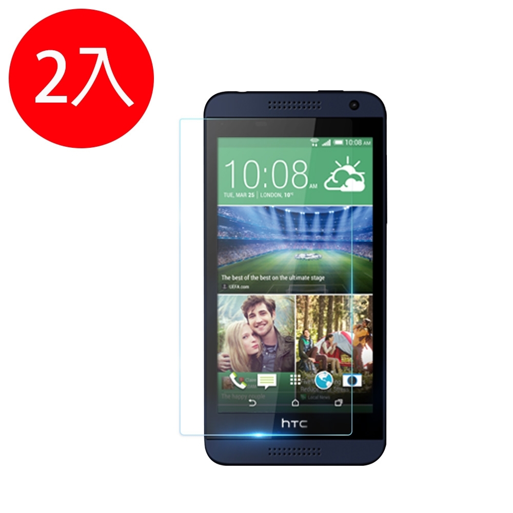 o-one【鐵鈽釤鋼化膜】HTC Desire 610 高清透玻璃保護貼(兩入組)-非滿版