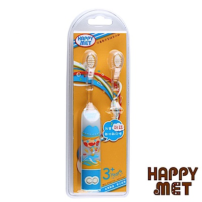 HAPPY MET 兒童教育型語音電動牙刷 (附替換刷頭X1) - 藍精靈款