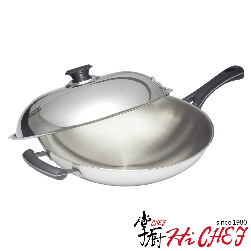 掌廚 HiCHEF cookmate 304不鏽鋼 中華炒鍋 38CM (長柄)