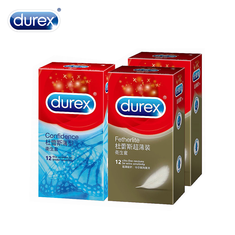 Durex 杜蕾斯 超薄裝保險套12入*2盒+薄型裝12入