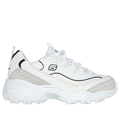 Skechers D lites [150231WBK] 女 休閒鞋 復古 厚底 老爹鞋 緩震 舒適 穿搭 白 灰