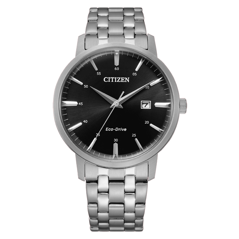 CITIZEN GENT'S光動能卓越生活時尚腕錶-銀X黑(BM7460-88E)40mm