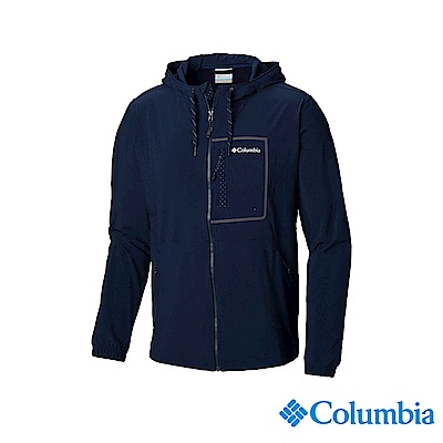 Columbia 哥倫比亞 男款-UPF50防潑防曬外套-深藍UAO06390NY