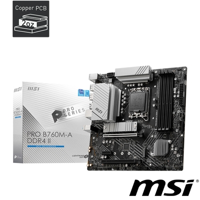 MSI微星 PRO B760M-A DDR4 II 主機板