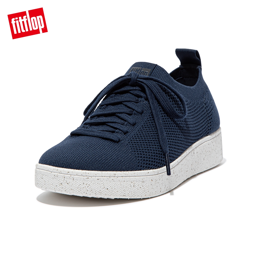 【FitFlop】RALLY e01 MULTI-KNIT TRAINERS 運動風繫帶休閒鞋-女(午夜藍)