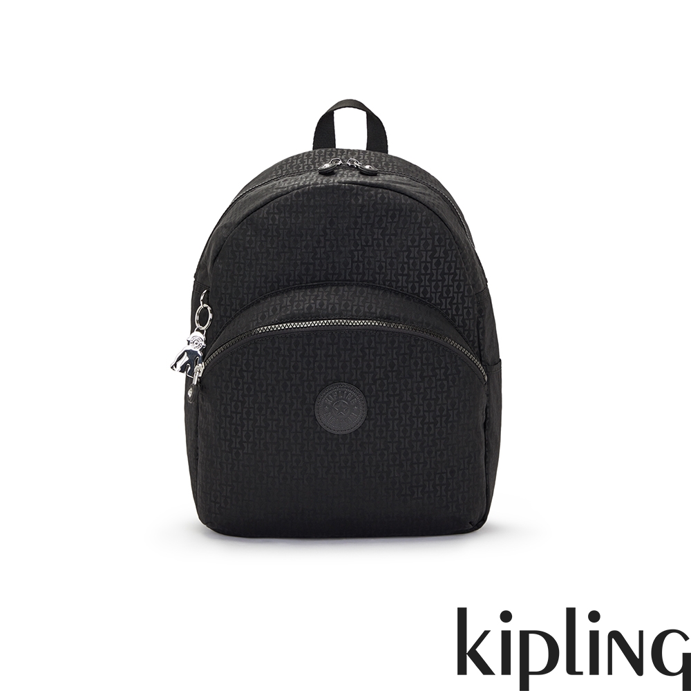 Kipling K字幾何壓紋前袋簡約後背包-CHANTRIA M