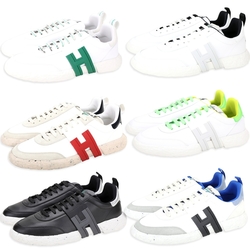 HOGAN 3R H標誌拼接繫帶運動男鞋 小白鞋-多款可選