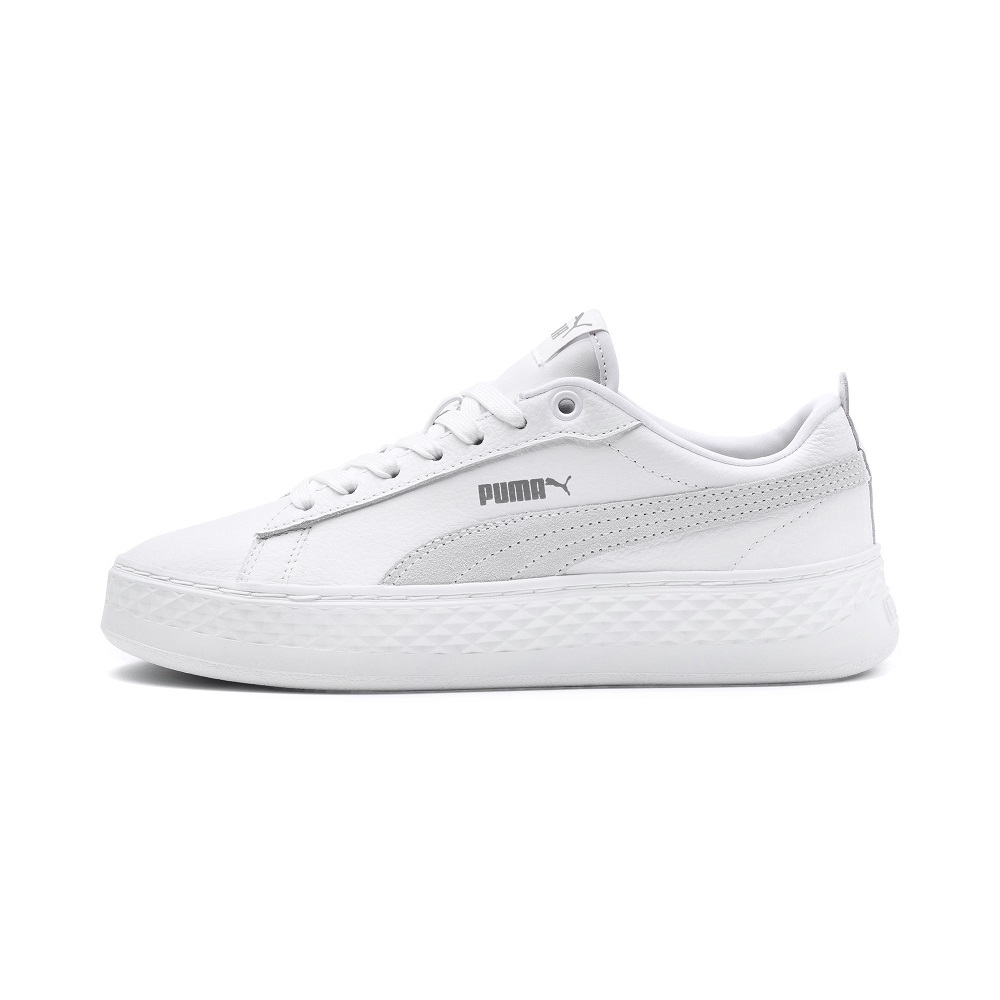 puma smash platform l white