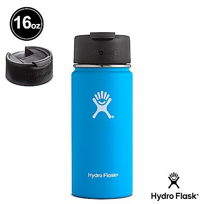 美國Hydro Flask 咖啡蓋寬口保溫鋼瓶473ml 海洋藍