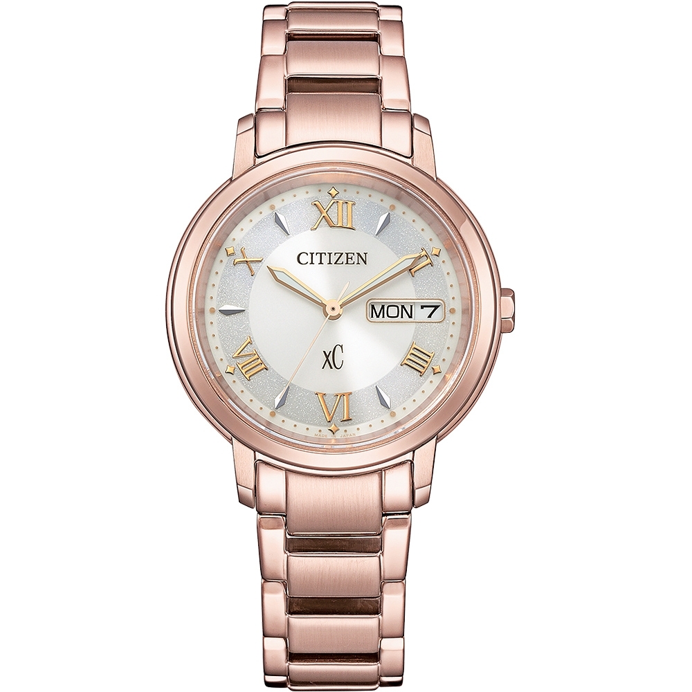 CITIZEN 星辰 XC 亞洲限定 時尚光動能大三針錶-女錶(EW2426-62A)32.5mm