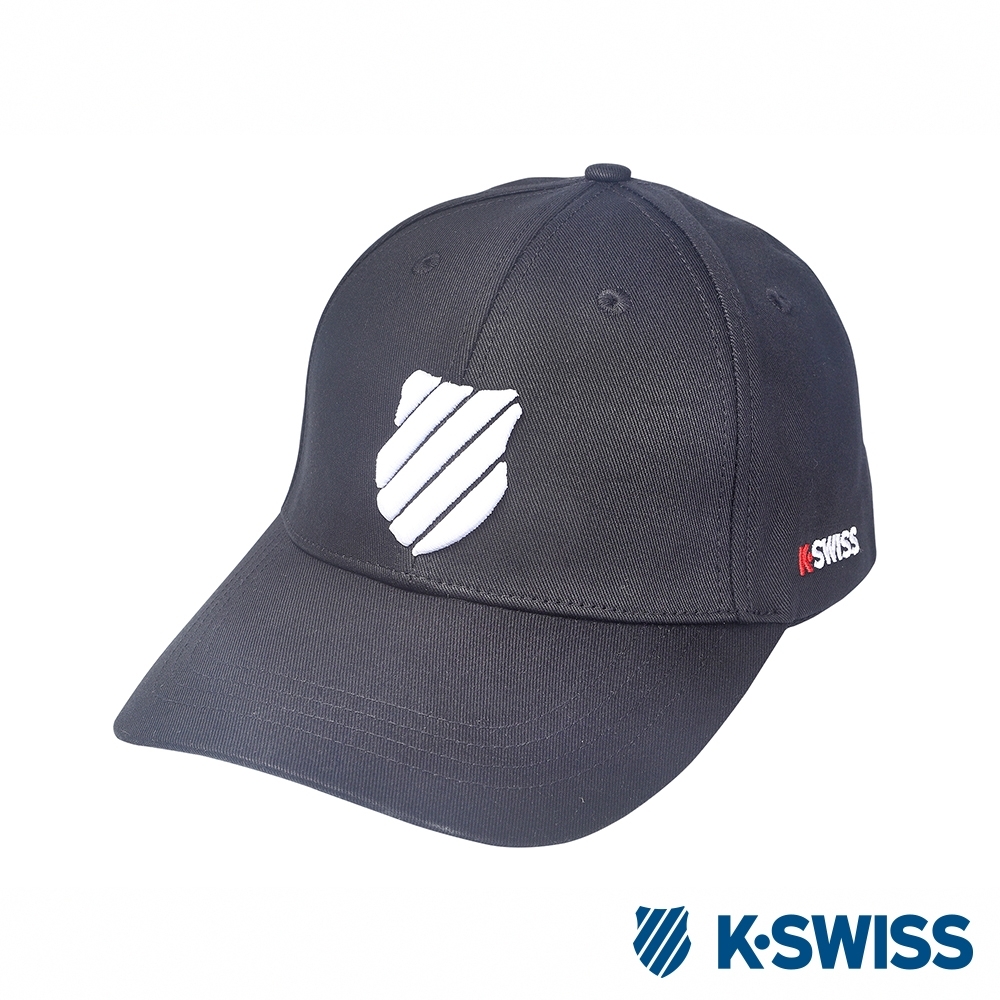 K-SWISS Basic 3D Shield Logo Cap時尚棒球帽-黑