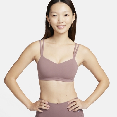 NIKE AS W NK DF ALATE TRACE BRA 女運動內衣-紫紅-DO6609208