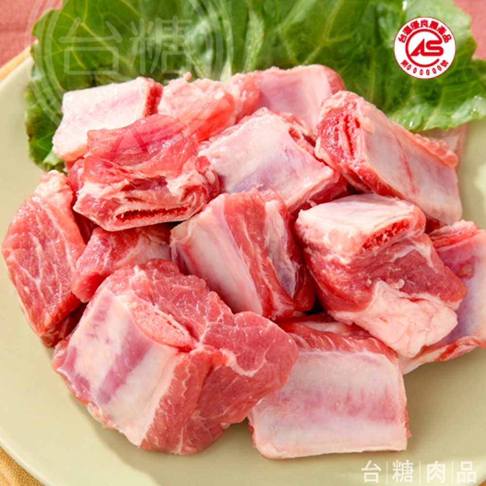 台糖 中排肉(粗排)4盒組(600g/盒)適合燉湯或滷排骨;台糖CAS好豬肉