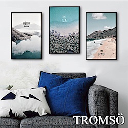 TROMSO 北歐生活版畫有框畫-樂活假期WA64(三幅一組)