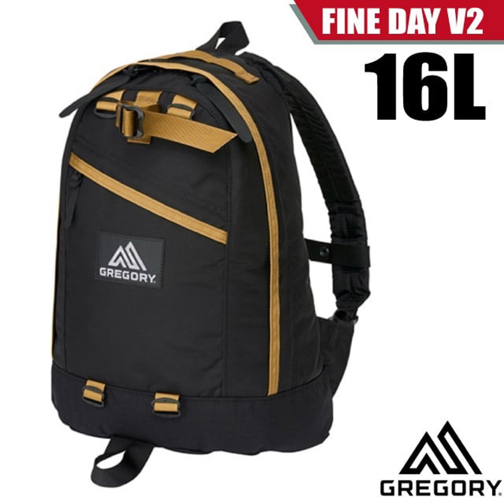 【GREGORY】FINE DAY V2 日用雙肩休閒後背包16L_137539-1051 黑/棕色