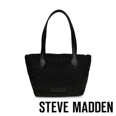 STEVE MADDEN-BWORK-N 壓紋肩背迷你托特包-黑色