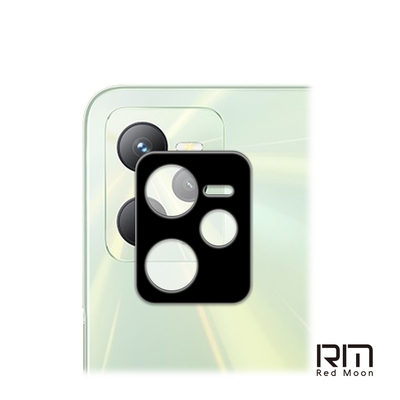 RedMoon realme C35 3D全包式鏡頭保護貼-黑 手機鏡頭貼 9H玻璃保貼