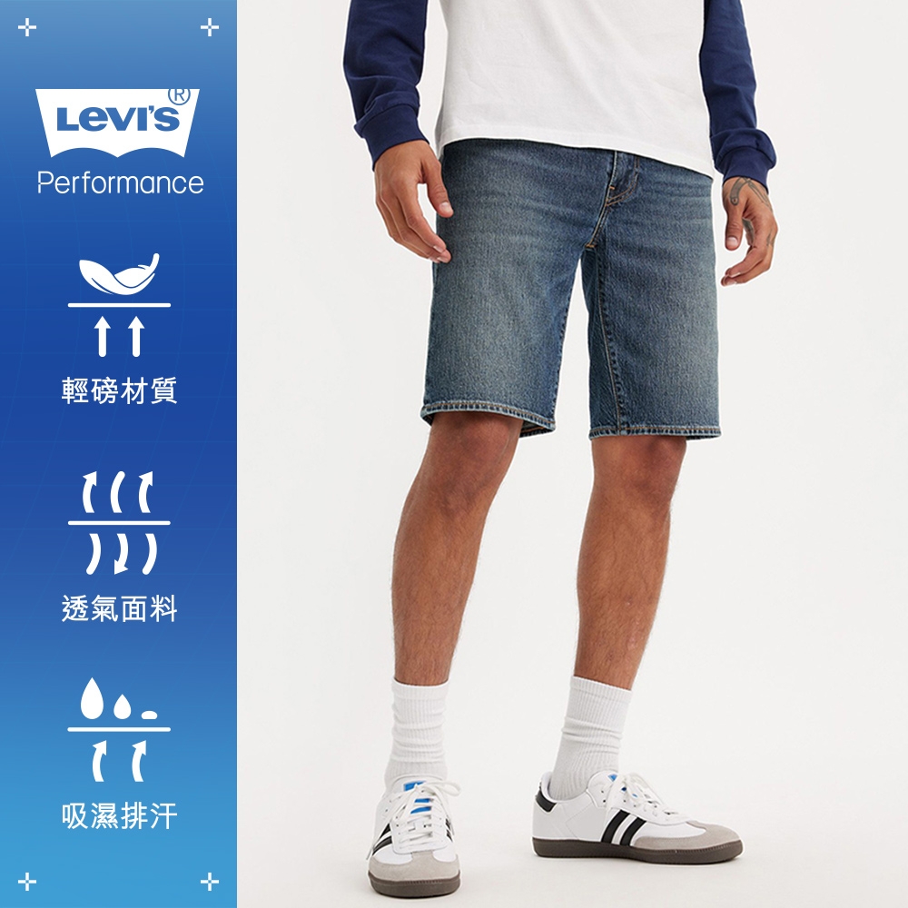 Levi's 男款 405低腰膝上彈性牛仔短褲