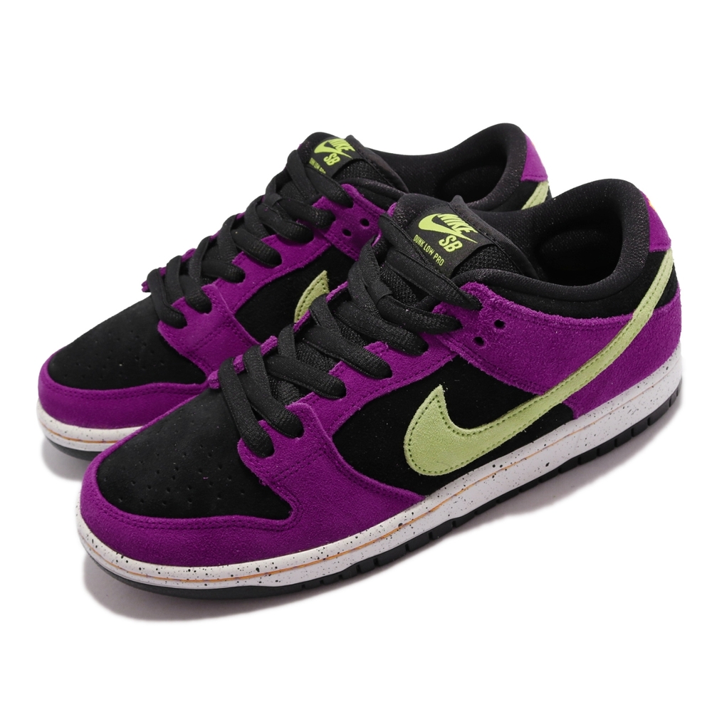 Nike 滑板鞋SB Dunk Low PRO 運動男鞋氣墊舒適避震Red Plum 麂皮紫黑