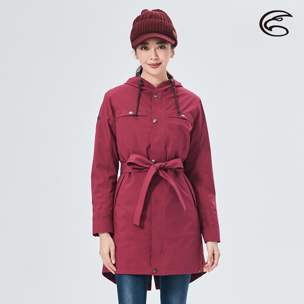ADISI 女二件式長版防水透氣保暖外套(內件羽絨) AJ2021017 松露紫紅