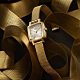 TISSOT 天梭 官方授權LOVELY SQUAREU 優雅時尚女錶(T0581093303100)20mm/金色 product thumbnail 1