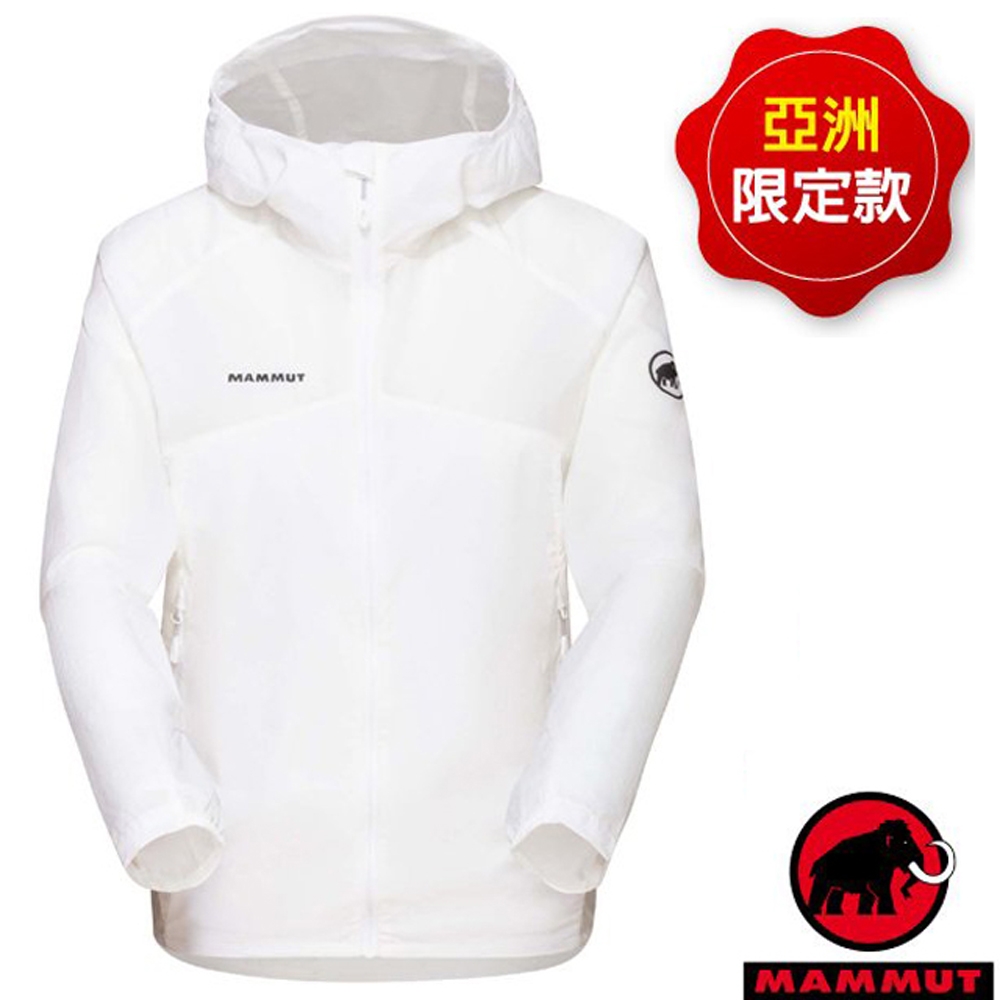 長毛象 女新款 Convey WB Hooded AF 輕量防風透氣連帽外套.夾克.風衣_白