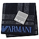 EMPORIO ARMANI MangaBear 日本製蘇格蘭格紋品牌字母LOGO圖騰小方巾(深藍) product thumbnail 1