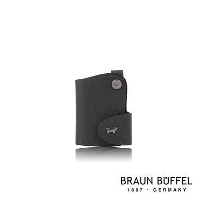 【BRAUN BUFFEL 德國小金牛】台灣總代理 戰神 鑰匙包-黑色/BF378-103-BK