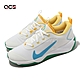 Nike 排球鞋 Omni Multi-Court GS 女鞋 白 黃 藍 綠 室內運動鞋 羽桌球鞋 FJ7719-141 product thumbnail 1