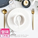 Homely Zakka 北歐創意輕奢風立體豎條紋陶瓷餐具_餐碗5件組(珍珠白) product thumbnail 1
