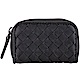 BOTTEGA VENETA 經典小羊皮手工編織拉鍊零錢包(黑色) product thumbnail 1