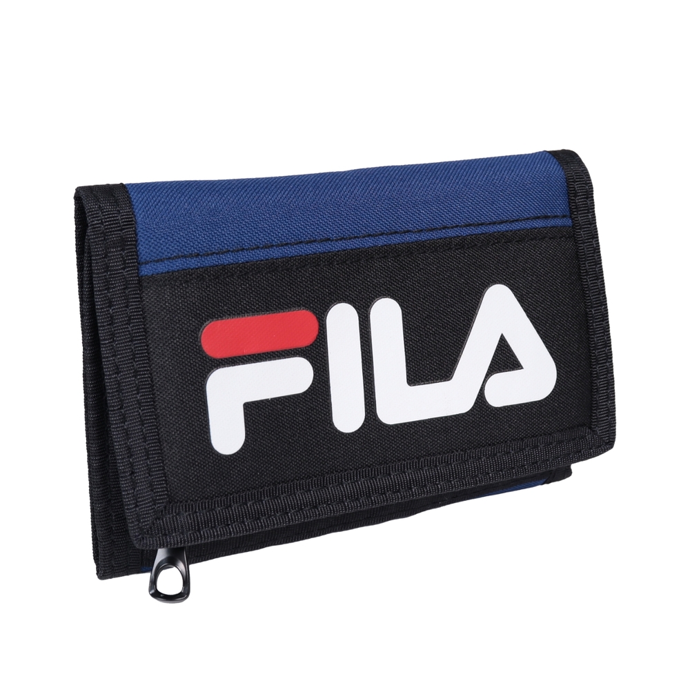 Fila 短夾 Sport Wallet 男女款 黑 藍 三摺 運動 防水 魔鬼氈 錢包 OTW3010BU