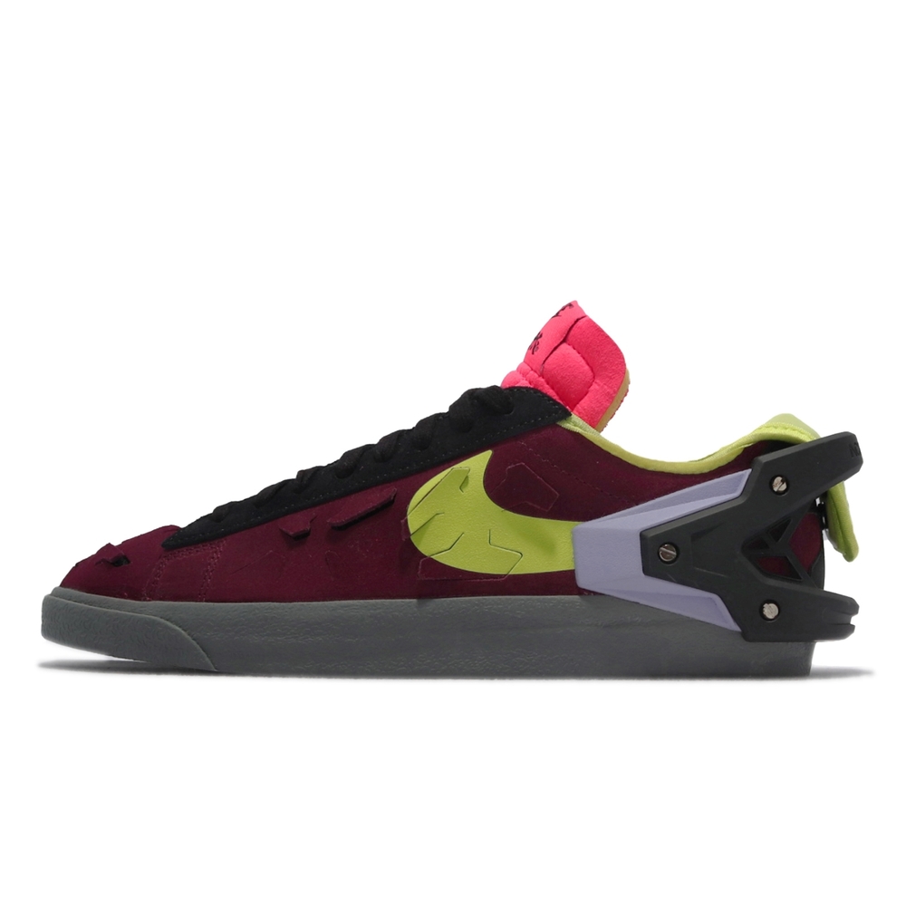 Nike 休閒鞋Blazer Low X ACRONYM 男女鞋限量聯名款酒紅黃可拆解DN2067