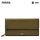 FOSSIL Jori 真皮氣質掀蓋拉鍊RFID防盜長夾-沼綠色 SWL2649376 product thumbnail 1