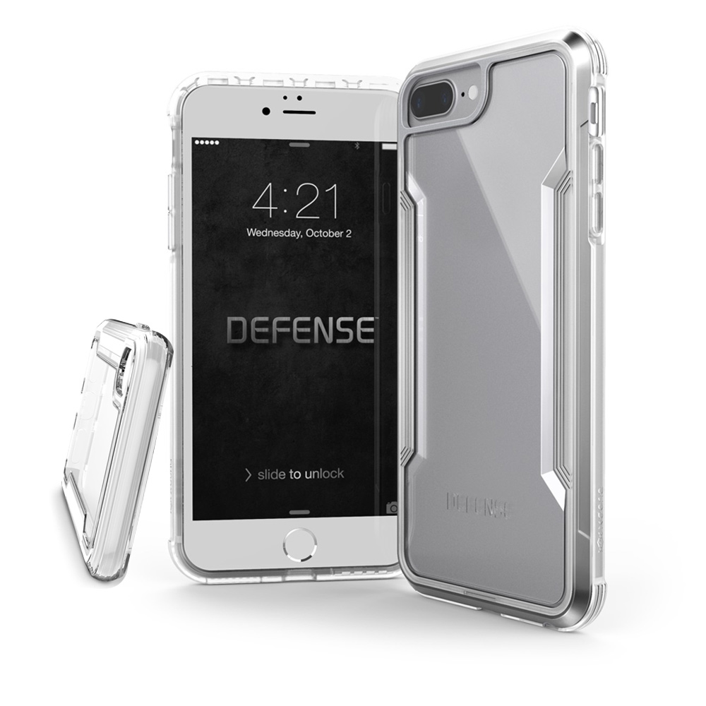 DEFENSE 刀鋒極盾II iPhone 8/7/6s Plus 耐撞擊手機殼(清透銀)