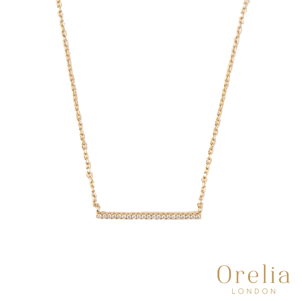 Orelia 英國倫敦 經典簡約水晶鍍金項鍊