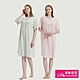 睡衣 愛心格紋 針織棉短袖連身睡衣(R25032兩色可選) 蕾妮塔塔 product thumbnail 1