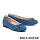 低跟鞋 MELROSE 美樂斯 內斂氣質蝴蝶結牛仔布圓頭低跟鞋－藍 product thumbnail 1