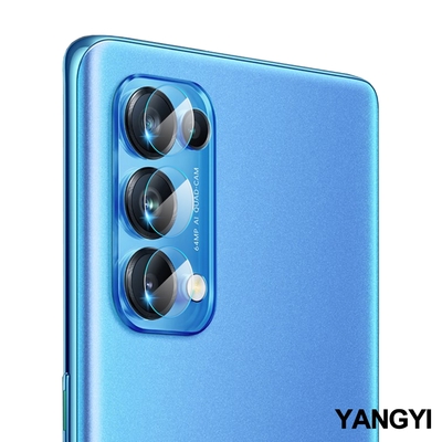 YANGYI揚邑 OPPO Reno5 Pro 防爆防刮弧邊 柔性鋼化膜鏡頭保護貼