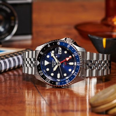 SEIKO 精工 5 Sports 系列 GMT 兩地時間機械腕錶-(4R34-00A0B/SSK003K1)_SK043