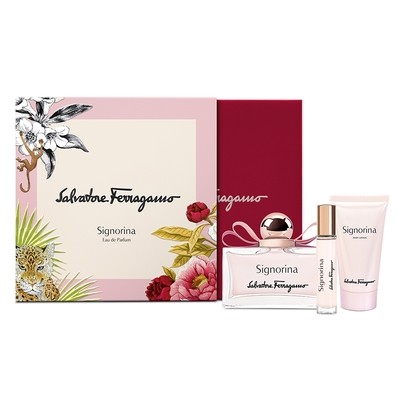 【Salvatore Ferragamo】芭蕾女伶香氛禮盒(淡香精100ml+10ml+身體乳50ml)